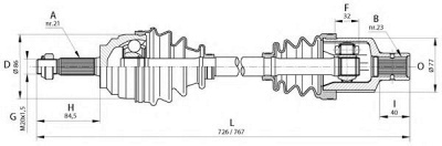 OPEN PARTS drs613400 -  Приводной вал